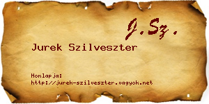Jurek Szilveszter névjegykártya