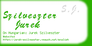 szilveszter jurek business card